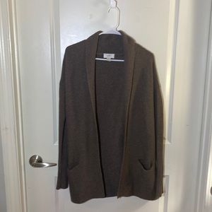 LOFT Brown Knit Shawl Style Cardigan